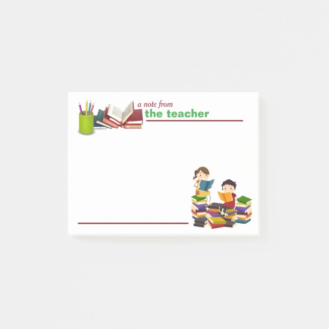 A Note from the Teacher Post-it Notes (Front)