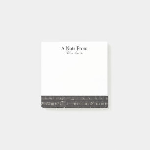 A Note From Vintage black music note Pattern