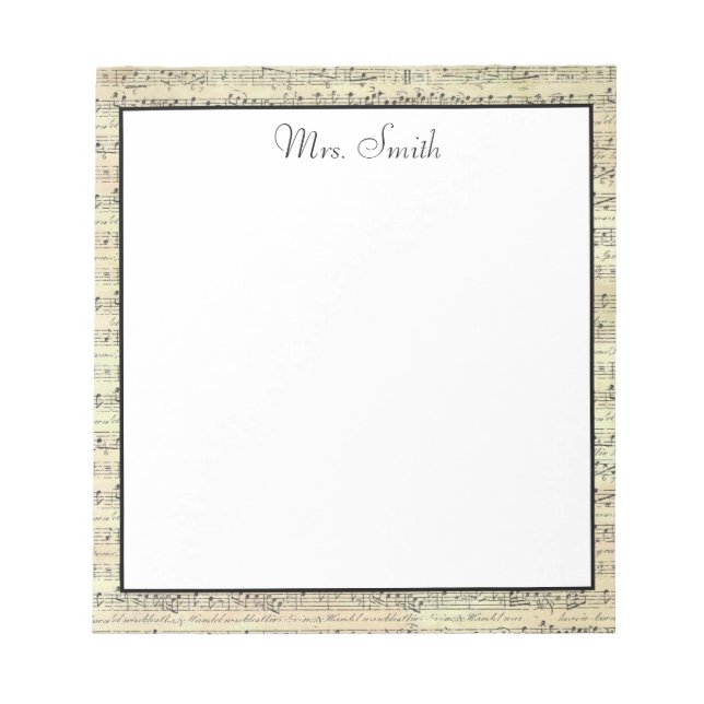 A Note From Vintage Sheet Music Note Musician (Front)