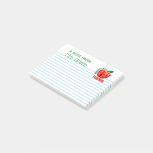 A Note From Worlds Best Teacher Personalized Apple