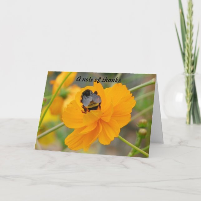 A note of thanks thank you card (Front)