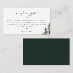 A Note On Gifts Forest Wedding Enclosure Card