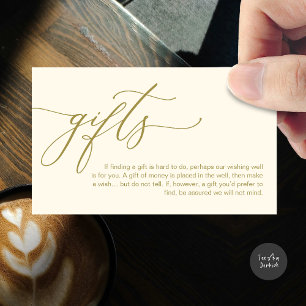 A note on gifts, honeymoon fund cash enclosure card