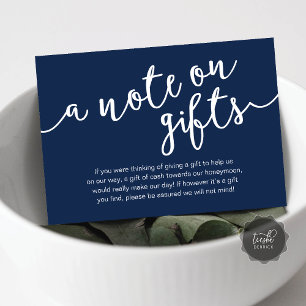 A Note On Gifts, Honeymoon Fund Cash Wish Enclosure Card