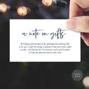 A note on gifts, Honeymoon Wish Fund Cash Enclosure Card