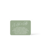 A Note on Gifts Modern Handwriting Sage Green