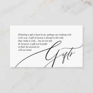 A Note On Wedding Gifts, Modern Creative Enclosure Card