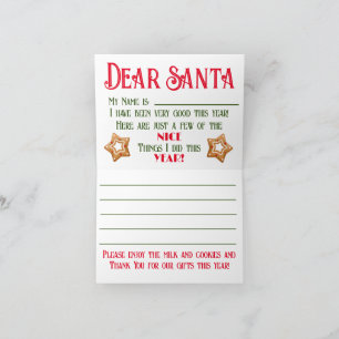 A Note to Santa!  Card