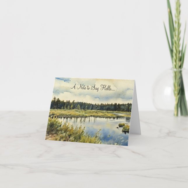 A Note to Say Hello... Blank Note Card (Front)