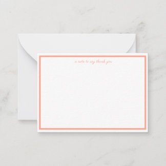 a note to say thank you card