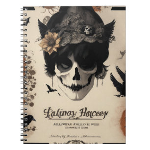 A Notebook for Halloween Enthusiasts Crow and Skul