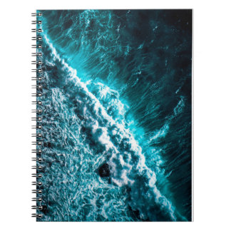 A notebook with an elegant design for sea waves