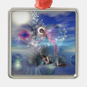 A novel can be a portal into parallel realities metal ornament