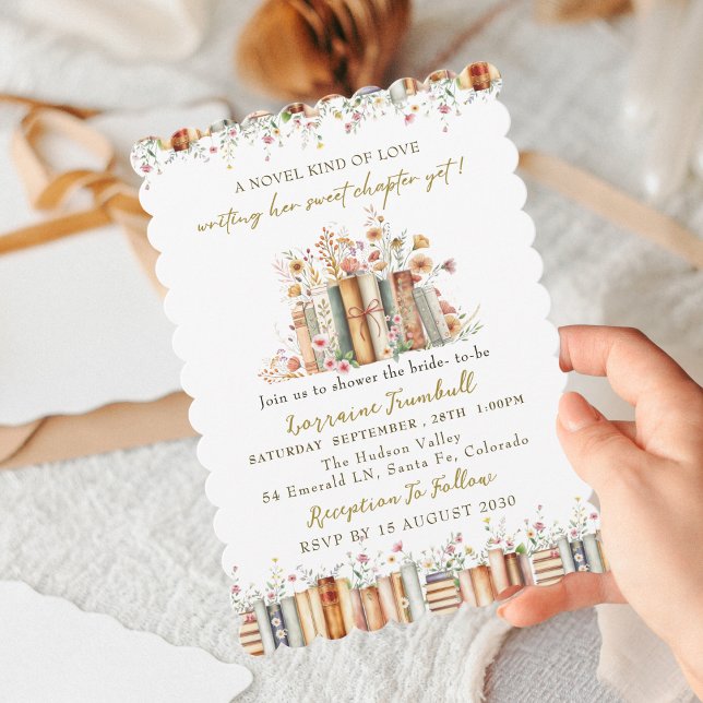 A Novel Kind of Love QR New Chapter Bridal Shower  Invitation (Creator Uploaded)
