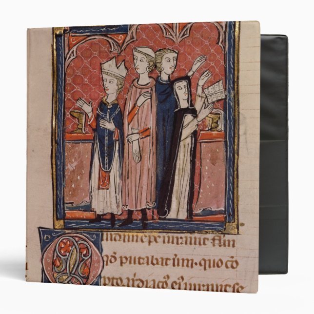 A nun taking her vows and mass binder (Front/Inside)
