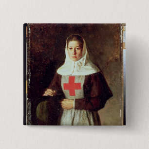 A Nurse, 1886 2 Inch Square Button