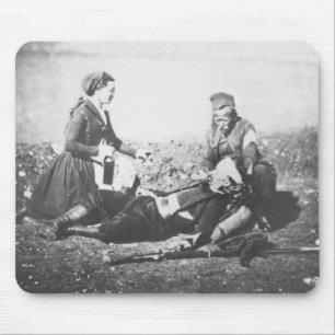 A Nurse Tending a Wounded Man Mouse Pad