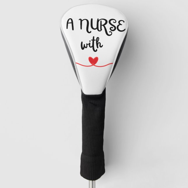 A Nurse with Heart Golf Head Cover (Front)