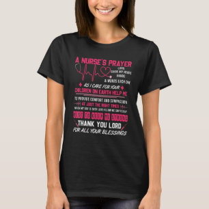 A Nurse's Prayer T Shirt, Cool Nurse T-Shirt