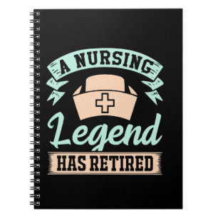 A Nursing Legend Has Retired Funny Nurse Retiremen Notebook