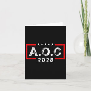 A.o.c Alexandria Ocasio Cortez 2028 For President Card