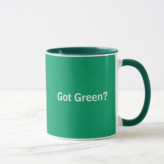 "A obtenu" la tasse de l'environnement verte