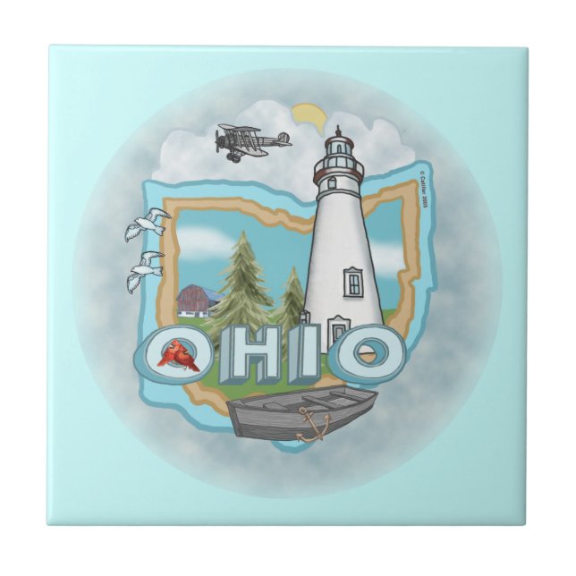 A Ohio Lighthouse Tile (Front)