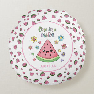 A One in a Melon Custom Baby Round Pillow