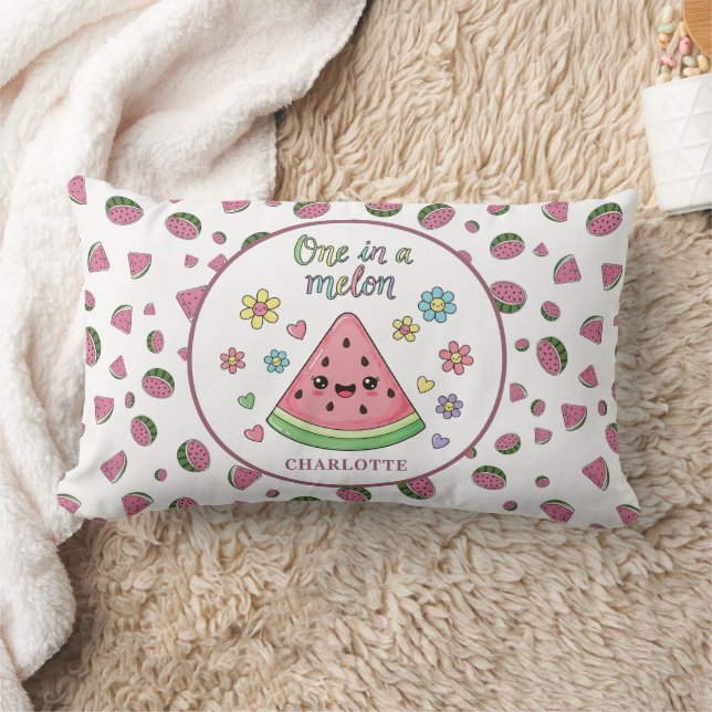 A One in a Melon Custom Lumbar Pillow (Blanket)