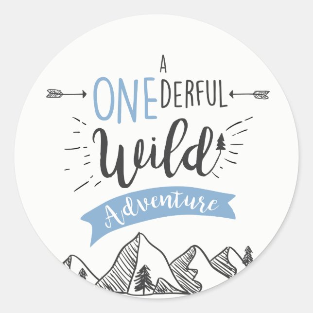 A Onederful Wild Adventure Favour Tag Cupcake Labe (Front)