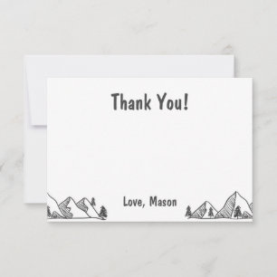 A Onederful Wild Adventure Thank You Card Boy