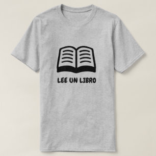 a open book and Spanish text: Lee un libro T-Shirt
