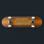 A or B Shaded area Skateboard<br><div class="desc">The back ground orange is color select so can use color picker. Can add above or below the dark shaded area along sides. All three text layers remove.</div>