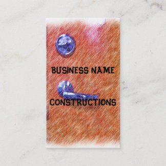 A orange door business card