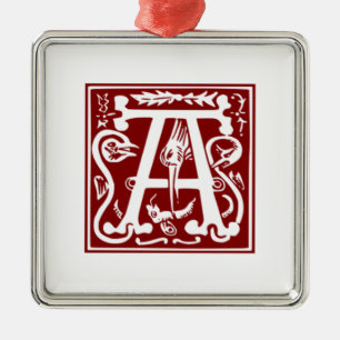 A - Ornamental Alphabet Metal Ornament