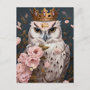 A Owl With a Crown Postcard