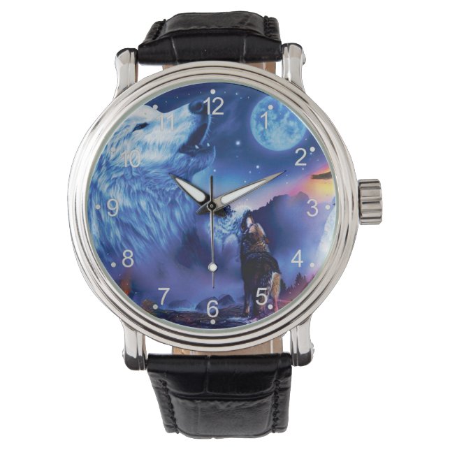 A pack of wolves on a dark night watch (Front)