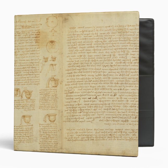 A page from the Codex Leicester, 1508-12 Binder (Front/Inside)