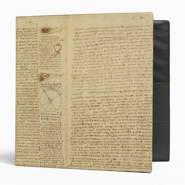 A page from the Codex Leicester, 1508-12 Binder (Front/Inside)