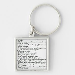 A page from the diary of Rev. James Woodforde Keychain