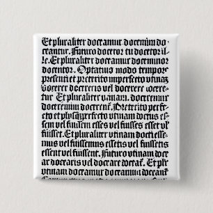 A page of the 'Grammaire Latine' 2 Inch Square Button