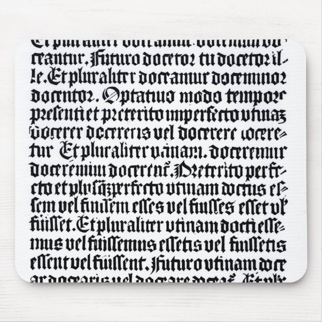 A page of the 'Grammaire Latine' Mouse Pad (Front)