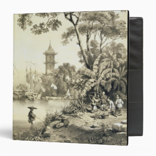 A Pagoda on the Macao-Canton Canal, plate 21 from Binder