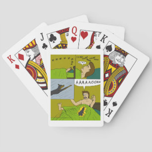A painful wake up playing cards