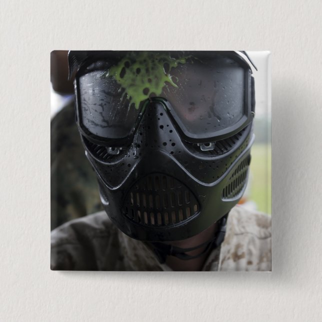 A paintball round 2 inch square button (Front)