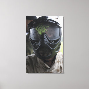A paintball round canvas print