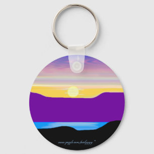 A Painted Sunset #2 Keychain