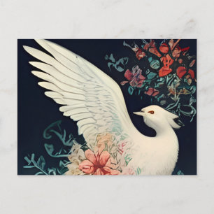 a painting of a dog laying on a blanket next to a  invitation postcard