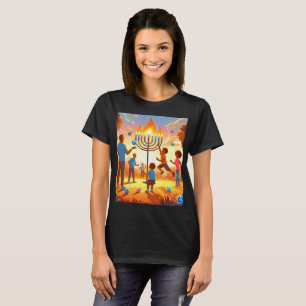 a painting of a family playing a game called T-Shirt