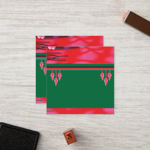 a painting of a frog in a field of grass loyalty card
